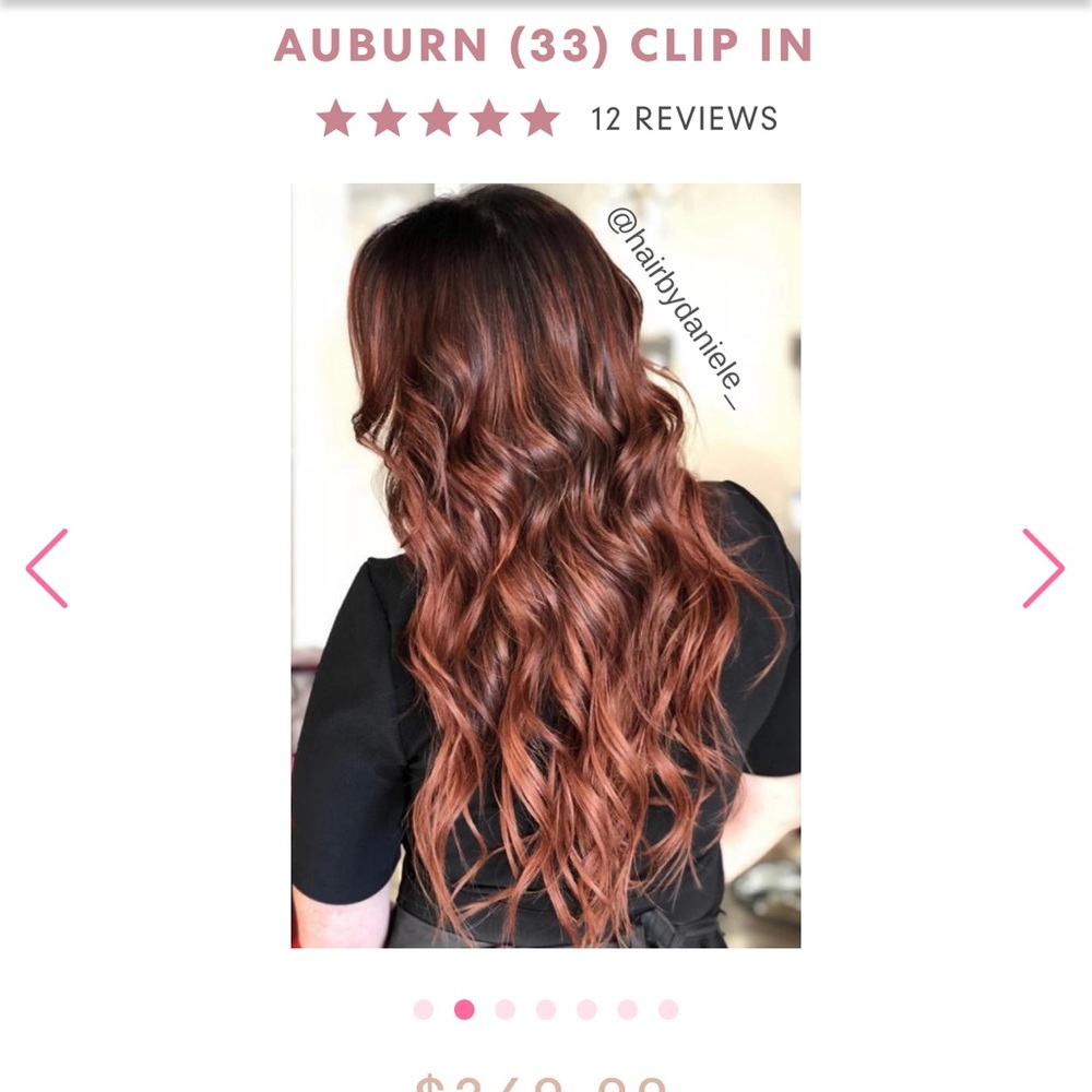 *UNOPENED* Glam Seamless auburn clip in extensions